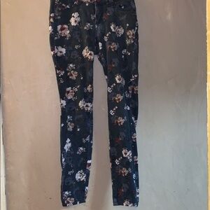 Floral print vintage America blues jeans …
